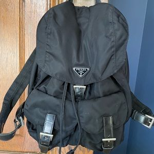 PRADA Black Nylon Backpack Bag Authentic